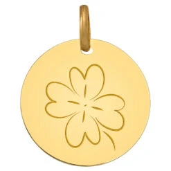 Médaille Trèfle - Or Jaune 9ct
