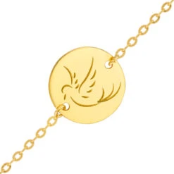 Gourmette Bébé Colombe - Or Jaune 9ct